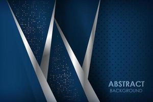 Abstract luxury 3d overlap background with blue paper layers. vector