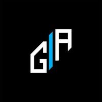 GA letter logo creative design with vector graphic