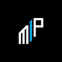 diseño creativo del logotipo de la letra mp con gráfico vectorial vector