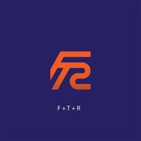 cool and simple letter F, T and R logo illustrations suitable for brand names and other people vector