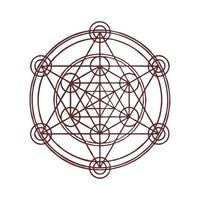 Cube of Metatron Sacred geometry. Overlapping circles grid, GEOMETRY, angle, symmetry, geometric shape vector