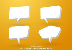 Text Balloons with Plain Conversational Effects Suitable for Comics and Advertisements vector