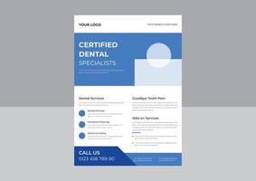 Professional Dental Care, Dental Care Flyers Template, Dental Care Clinic, Medical Care Health Flyer, Best Dental Care Flyer Design. vector