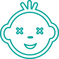 design de sinal de ícone de emoção de rosto de bebê png