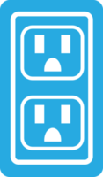 design de símbolo de sinal de ícone de tomada elétrica png