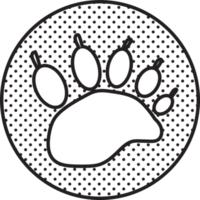 diseño de signo de icono de huella animal png