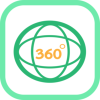 360 Degree icon sign symbol design png