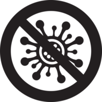 design de símbolo de sinal de ícone de coronavírus covid19 png