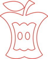 diseño de símbolo de signo de icono de manzana png