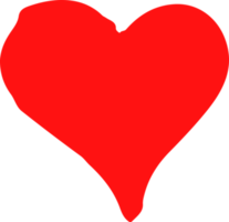 mão desenhar ícone de coração design de sinal de amor png