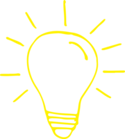 Drawing light bulb icon sign symbol design png