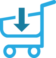 Shopping cart trolley icon sign design png