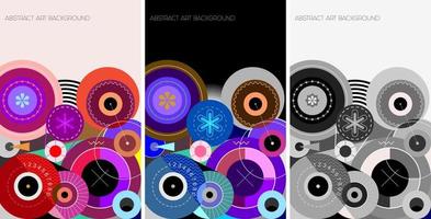 3 Abstract Art Background vector designs