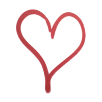 coeur peint à la bombe symbole de l'amour png transparent