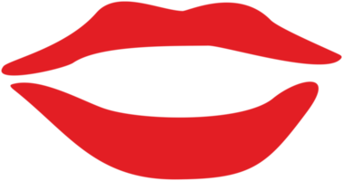 lábios com ilustração de batom transparente png