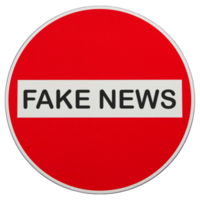 Stop fake news no entry sign transparent PNG