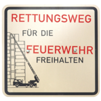 German sign transparent PNG. Emergency way for fire department png