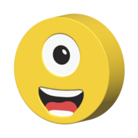 ilustração de emoticon de renderização 3d isolada para bate-papo, design, infográfico, mensagem etc png