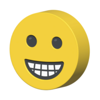 illustrazione di emoticon di rendering 3d isolata per chat, design, infografica, messaggio ecc png