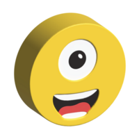 isolated 3d render Emoticon illustration for chat, design, infographic, message etc png