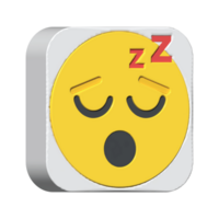 ilustração de emoticon de renderização 3d isolada para bate-papo, design, infográfico, mensagem etc png