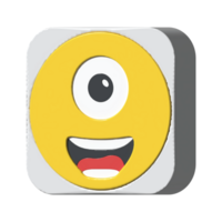 illustrazione di emoticon di rendering 3d isolata per chat, design, infografica, messaggio ecc png