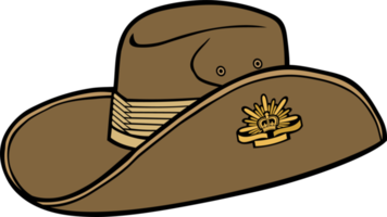 ilustración de png de sombrero holgado del ejército australiano