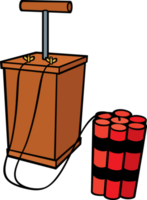 bâtons de dynamite et illustration png de détonateur