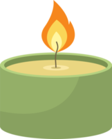 Colored candle clipart design illustration png