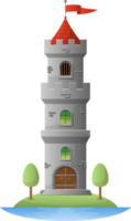 ilustração de design de clipart de castelo medieval png