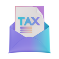 Taxe colorée d'illustration 3d png