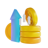 3D illustration colorful top up money png