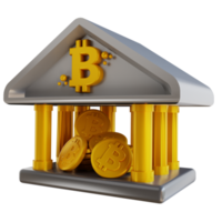 3D-illustration bitcoin banking png