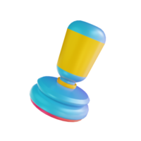 3D illustration colorful stamp png