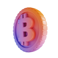 criptomoeda de bitcoin de ilustração 3d png