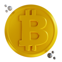 3d illustration bitcoin crypto-monnaie png