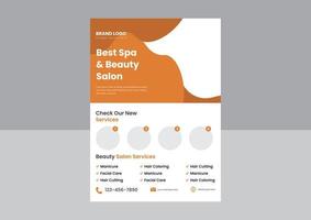 beauty and spa salon beauty care flyer poster design template. relax your body and soul poster leaflet design template. vector