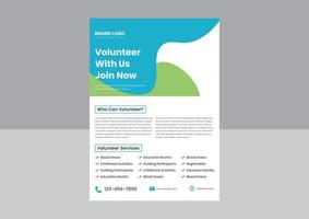 Volunteers needed flyer poster design template. we are looking for a volunteer flyer poster design. volunteer flyer poster design. vector