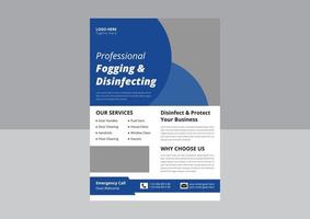 Professional Disinfecting Services Flyer, Cleaning Service flyer poster design template, Disinfection cleaning services flyer, House cleaning service poster flyer template. vector