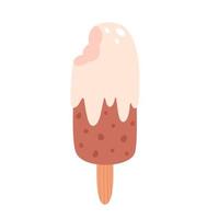 Ice cream on stick. Summertime, hello summer. vector