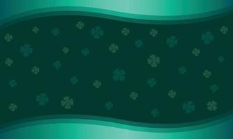 Wavy layer green background with floral ornament for poster or banner vector