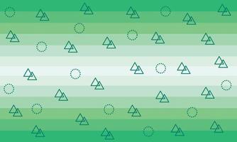 Green shades garadtion background with triangles and circles background vector