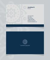 Mandala business card template - modern business card template vector