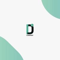 D Lettering Logo With Green And Black Gradient Color Free Vector