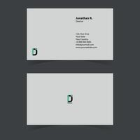 Clean And Simple Business Card With D Letter Logo Free Vector .