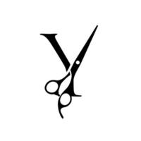 Initial Y Scissors vector