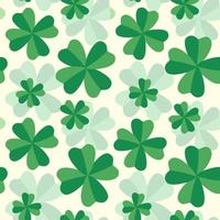 Retro pattern with clovers vector