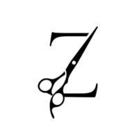 Initial Z Scissors vector