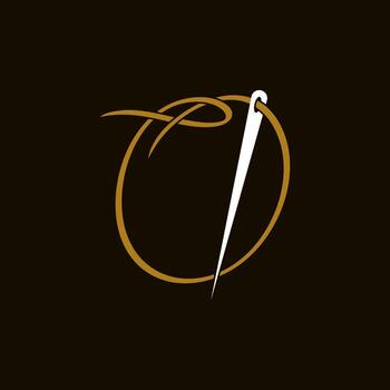 inicial o aguja vector