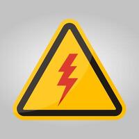 High Voltage Black Icon Isolated On White Background vector